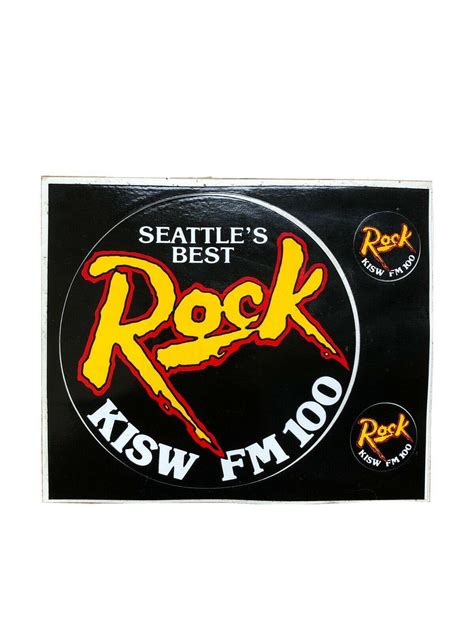 vintage bumper sticker decal seattle s best rock kisw fm100 radio station 3879061185