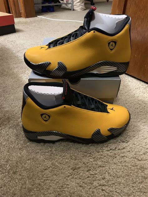 Jun 22, 2021 · utilizing black mesh on the upper and suede on the overlays. Retro Jordan 14 Yellow Ferrari for Sale in Orlando, FL - OfferUp | Jordan retro, Retro jordans ...