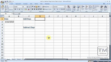 There's a handy toolbar item for working with default cell formats for existing (or the one you get from others) excel documents where you have a lots of data in it, try using the down arrow (under the format window). Add or Subtract Days from a Date in Excel - YouTube