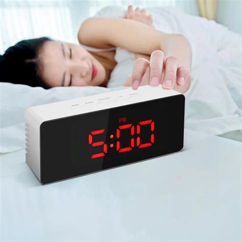Buy Led Mirror Clock Digital Led Display Usb Battery Operated Mirror Face White Display At