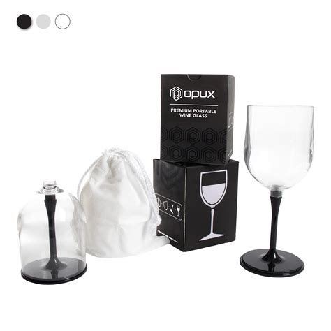 Premium Portable Wine Glass By Opux Unbreakable Collapsible Bpa