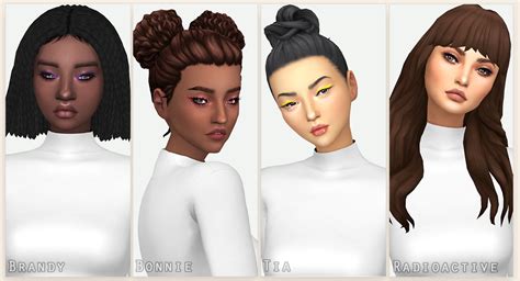 Moonflowersims Grimcookiesgrimcookies And Savvy Hairs Recolored
