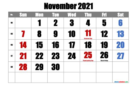 Free Printable November 2021 Calendar Free Printable 2020 Calendar