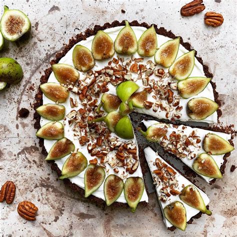 If you love creamy, rich, dark chocolate, then mousse au chocolat is for you. Pecan and fig tart with graham cracker crust filled with ...