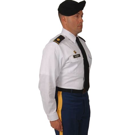 Shirts Mens 17 X 3435 Us Army Asu Service Dress Blue White Long