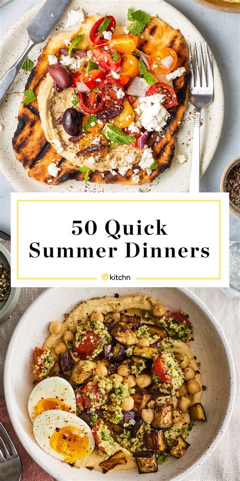 50 Summer Dinner Ideas For Hot Days Summer Recipes Dinner Easy