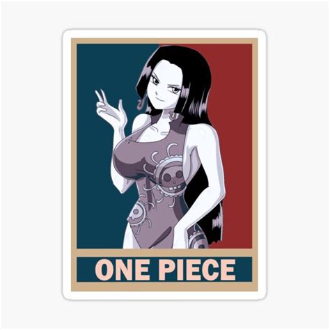 Boa Hancock Pirate Empress One Piece Wan Pisu Vintage Vector Anime Design Sticker By Raiden
