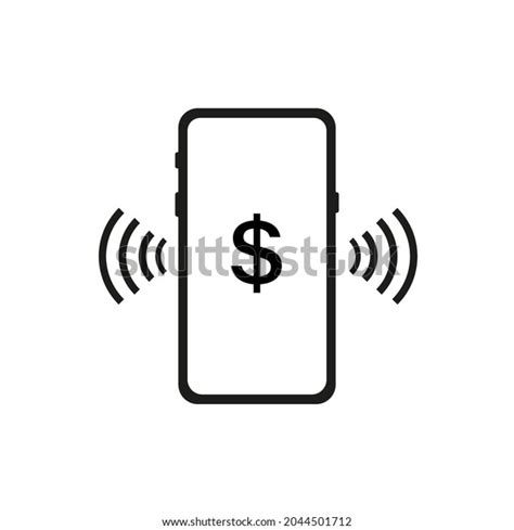 Mobile Banking Icon Line Symbol Vector Stock Vector Royalty Free