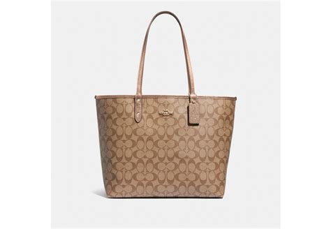 Coach Outlet Reversible City Tote In Signature Canvas