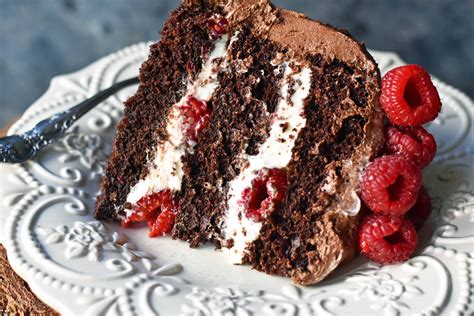 This will make enough to fill a typical layer cake. Rich chocolate cake layered with whipped cream cheese raspberry filling, topped with ...