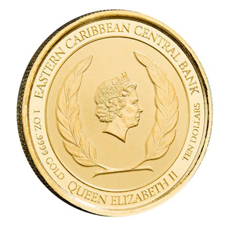 2021 Ec8 Dominica 1 Oz Gold Color Coin Scottsdale Mint