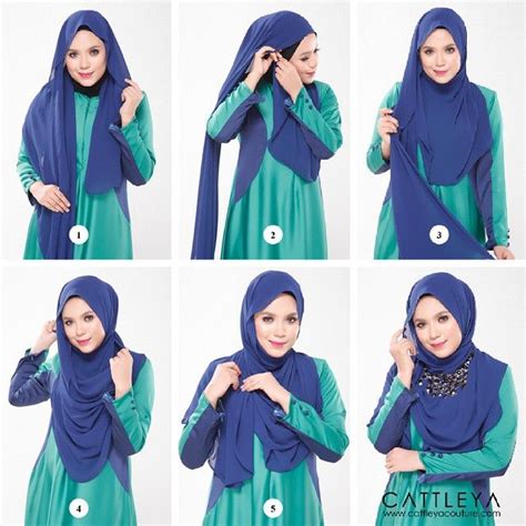 full chest coverage hijab tutorial with statement necklace hijab fashion inspiration hijab