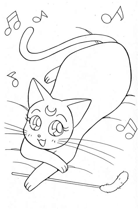 Sailor Moon Coloring Pages Cat Coloring Page Cartoon Coloring Pages