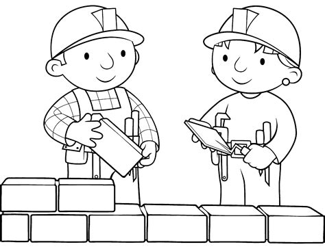 Click on the files to open them in adobe acrobat (a little program that allows you to view and print files). Bob The Builder Coloring Pages - Kidsuki