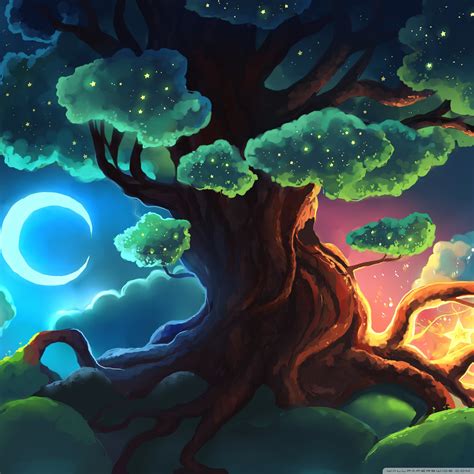 Magical Tree Fantasy Art Ultra Hd Desktop Background