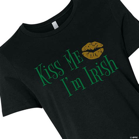 kiss me i m irish women s t shirt small oriental trading