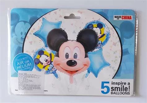 Set De Globos Infantiles Metalizados De Mickey Mouse Cuotas Sin