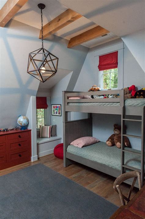 Many of the beds also come with a headboard featuring unique designs to help bring the room together. Dull to Dazzling: A House Transformed | Kids bedroom designs, Grey bunk beds, Home decor