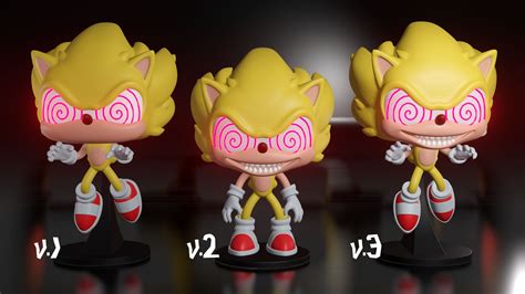 Custom Sonic The Hedgehog Funkos Set 1 Super Sonic Amy Etsy