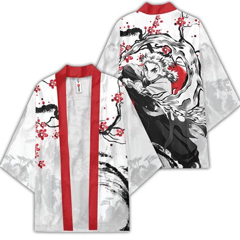 Kyojuro Rengoku Kimono Shirts Custom Kimetsu Anime Haori Japan Style