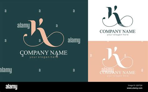 K Letter Monogram Elegant Luxury K Logo Calligraphic Style Corporate Identity And Personal