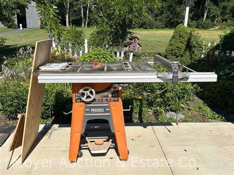 Ridgid 10 Table Saw Cast Iron Model Ts3650 Moyer Auction And Estate