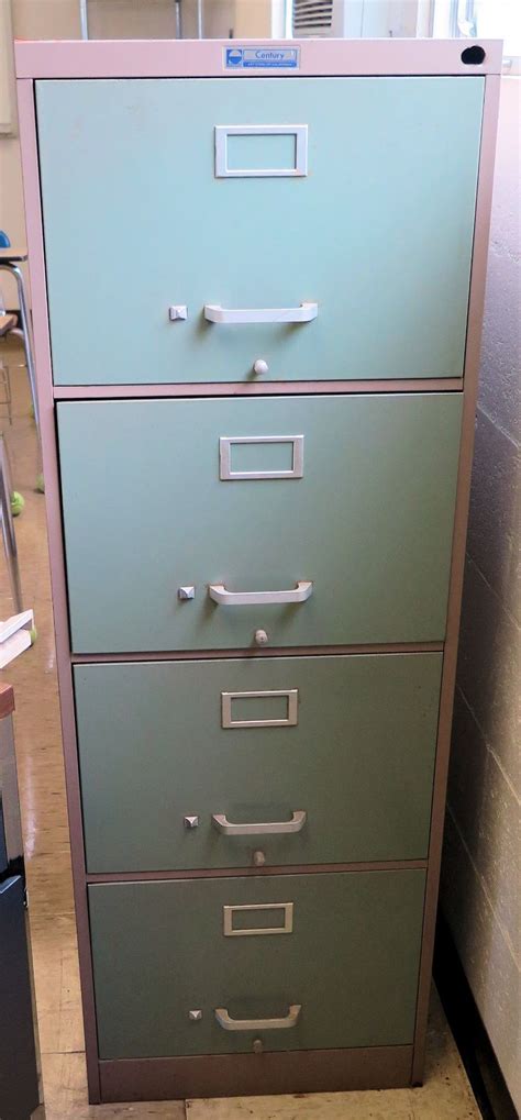 Bisley metal filing cabinet 2 drawer a4 oxford blue. 4-Drawer Metal File Cabinet - Oahu Auctions