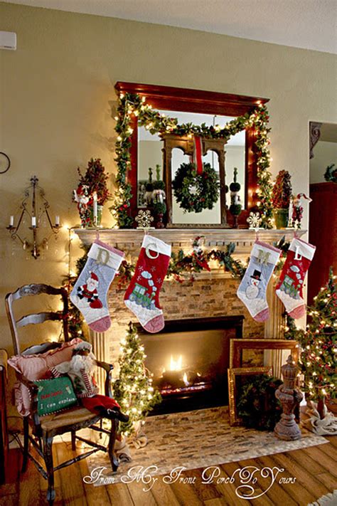 This mantel in my dining room is just the mantel, it is not attached to the wall, there is no fireplace behind it. 10 Ways to Decorate a Mantel for Christmas