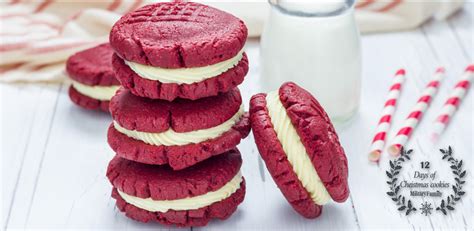 12 Days Of Christmas Cookies Cream Cheese Stuffed Red Velvet Cookies