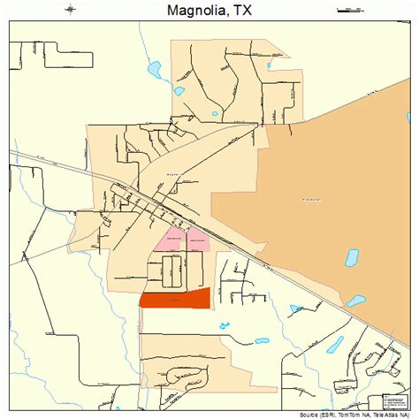 Magnolia Texas Street Map 4846056