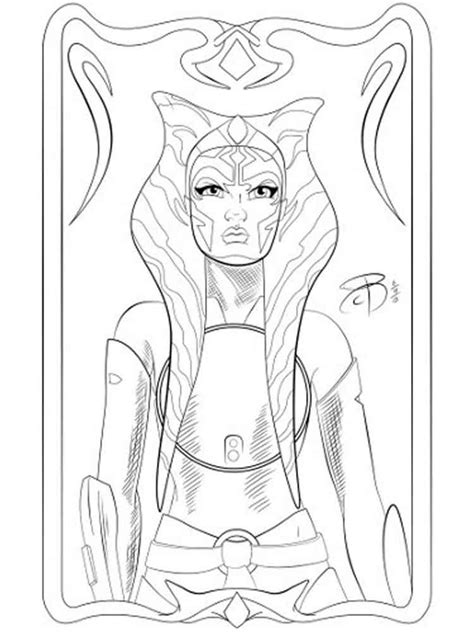 Ahsoka Coloring Pages For Kids Coloring Pages