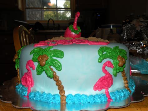 Pink flamingo buttercream cake with buttercream roses! Simply Cakes: Pink Flamingo