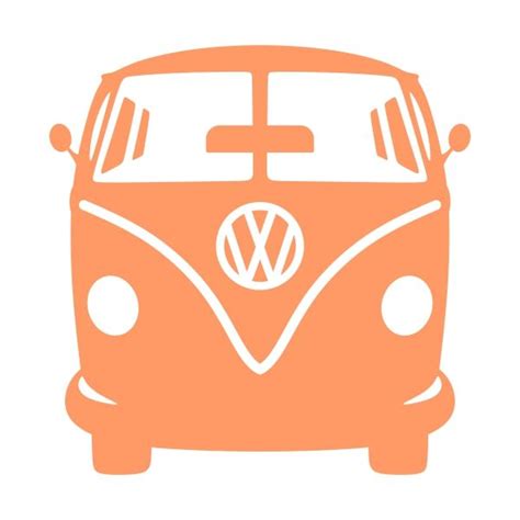 Vw Volkswagen Bus Van Cuttable Design Cut File Vector Clipart