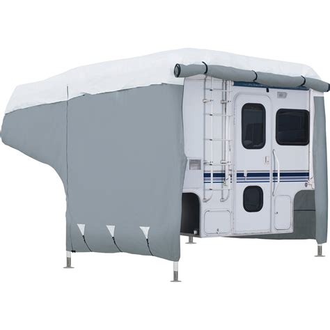 Classic Accessories Overdrive Polypro 3 Deluxe Camper Cover — Gray And