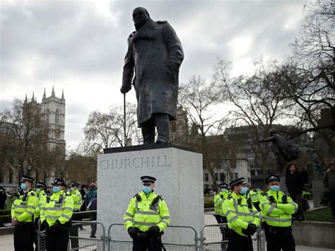 Police Mocked For Defending Churchill Statue During ‘kill The Bill