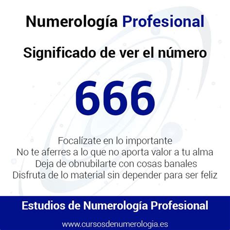 Significado Del Número 666 Cursos De Numerologia