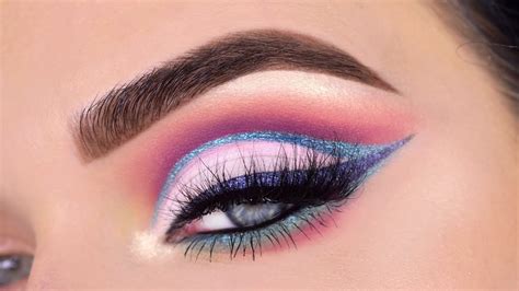 Colorful Cut Crease Eye Makeup Tutorial Abh Riviera Palette Youtube