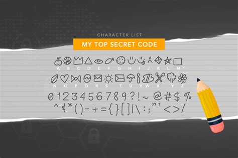 My Top Secret Code Font By Reg Silva Art Shop Thehungryjpeg