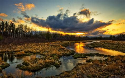 Hd Wallpaper Sunset Landscapes Nature 2560x1600 Nature Sunsets Hd Art