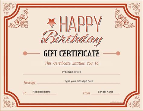 Free Printable Fill In Certificates 18 T Certificate Templates