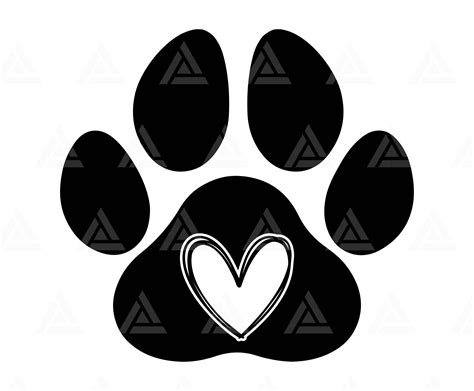 Cat Paw Print Heart Hands Drawing Mama Cat Cat Paws Creative Words