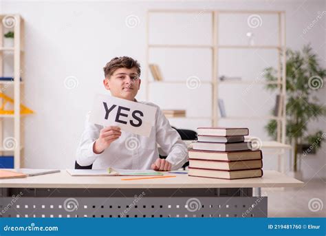 Boy Sitting In The Classrom Stock Photo Image Of Choice Poster