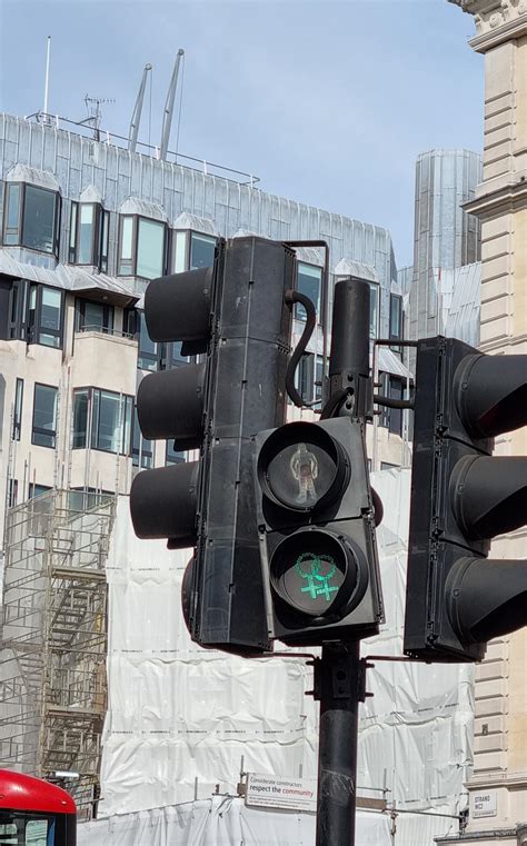 This Traffic Light Near Trafalgar Square London Supports Pride Month