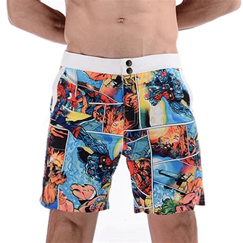 Austinbem Brand Sexy Men Swimwear Swimsuits Surf Board Beach Man Swimming Trunks Boxer Shorts