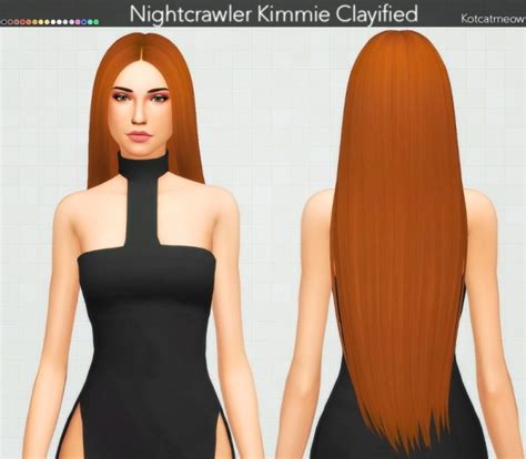 Nightcrawler Kimmie Hair Clayified At Kotcatmeow Sims 4