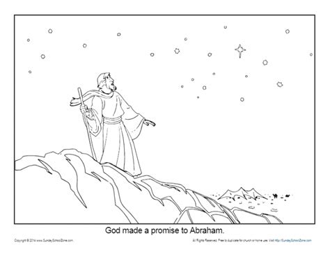 Abraham Coloring Page Printable God Made A Promise To Abraham
