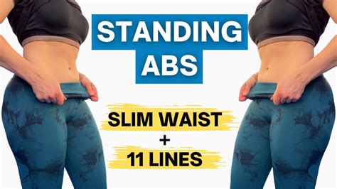 Min Standing Abs Workout Get Slim Waist Ab Lines No Equipment Youtube