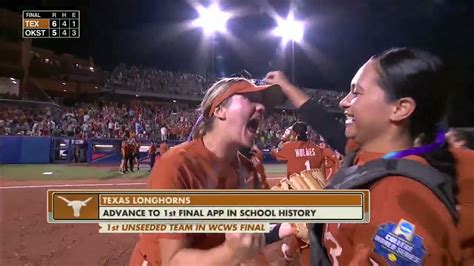 the moment texas advanced to the women s college world series finals 🏆 ncaa on espn win big