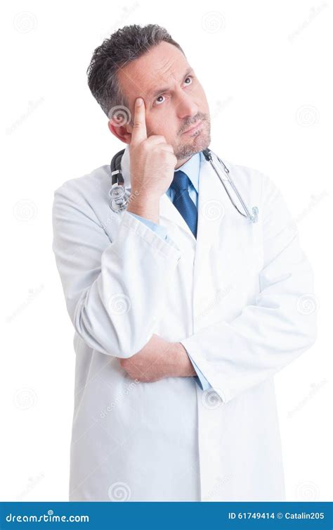 Smart Young And Handsome Medic Or Doctor Thinking Stock Photo Image