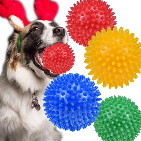 Ousiya Extra Large Squeaky Dog Balls 45” Spikey Dog Toys For